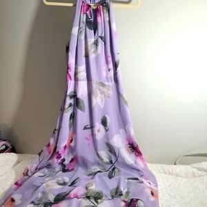 WHBM - NWT Lavender, high-low, flowy dress, keyhole neckline. Size 6